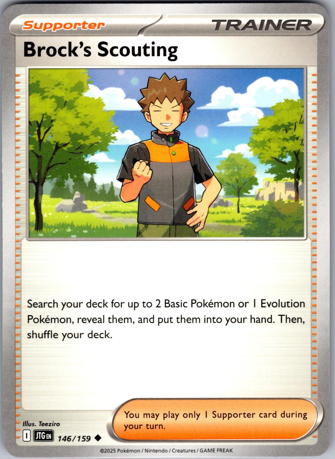 Brock's Scouting - 146/159 - - JOURNEY TOGETHER - Pokemon - Uncommon | AA77-5