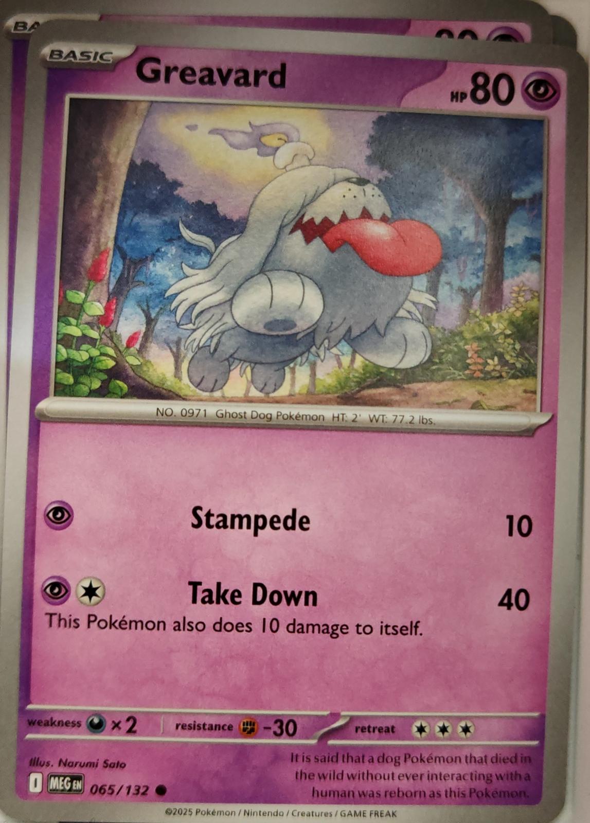 Greavard - 065/132 - - MEGA EVOLUTION - Pokemon - Common | AA03-3