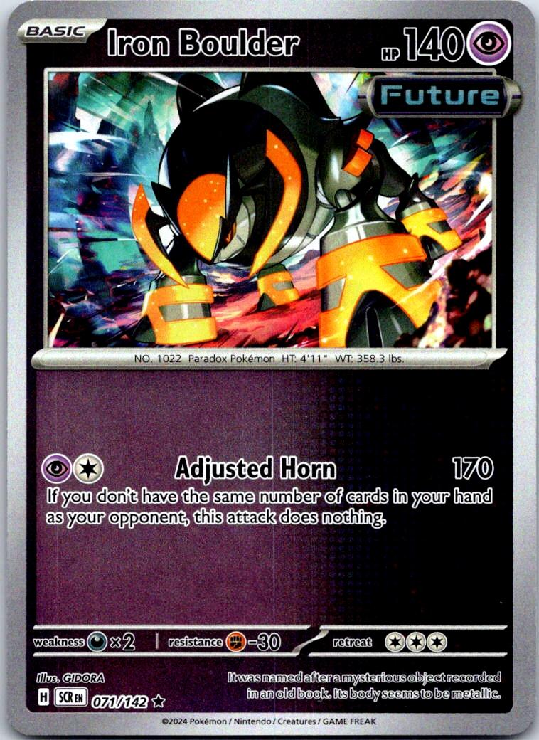 Iron Boulder - 071/142 - Reverse Holo - STELLAR CROWN - Pokemon - | AA119-27
