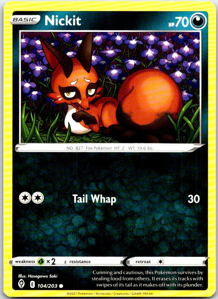 Nickit - 104/203 - - EVOLVING SKIES - Pokemon - Common | AB35-21