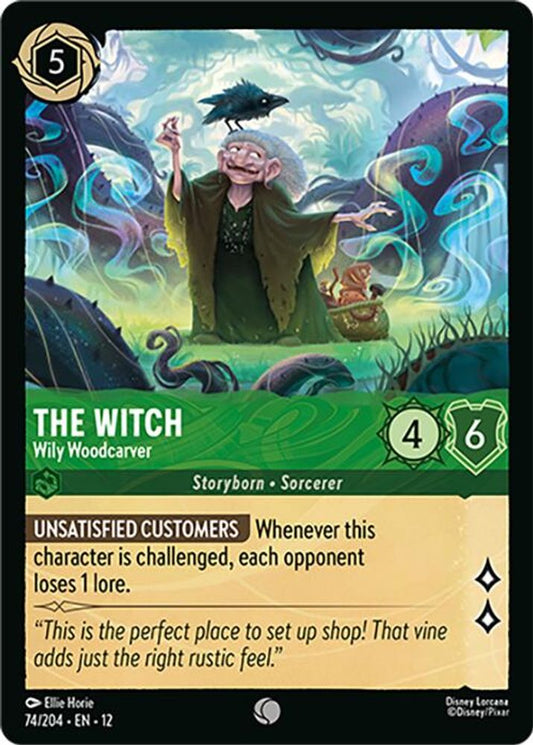 The Witch - Wily Woodcarver - 74/204 - - WILDS UNKNOWN - Lorcana - | LAA02-1