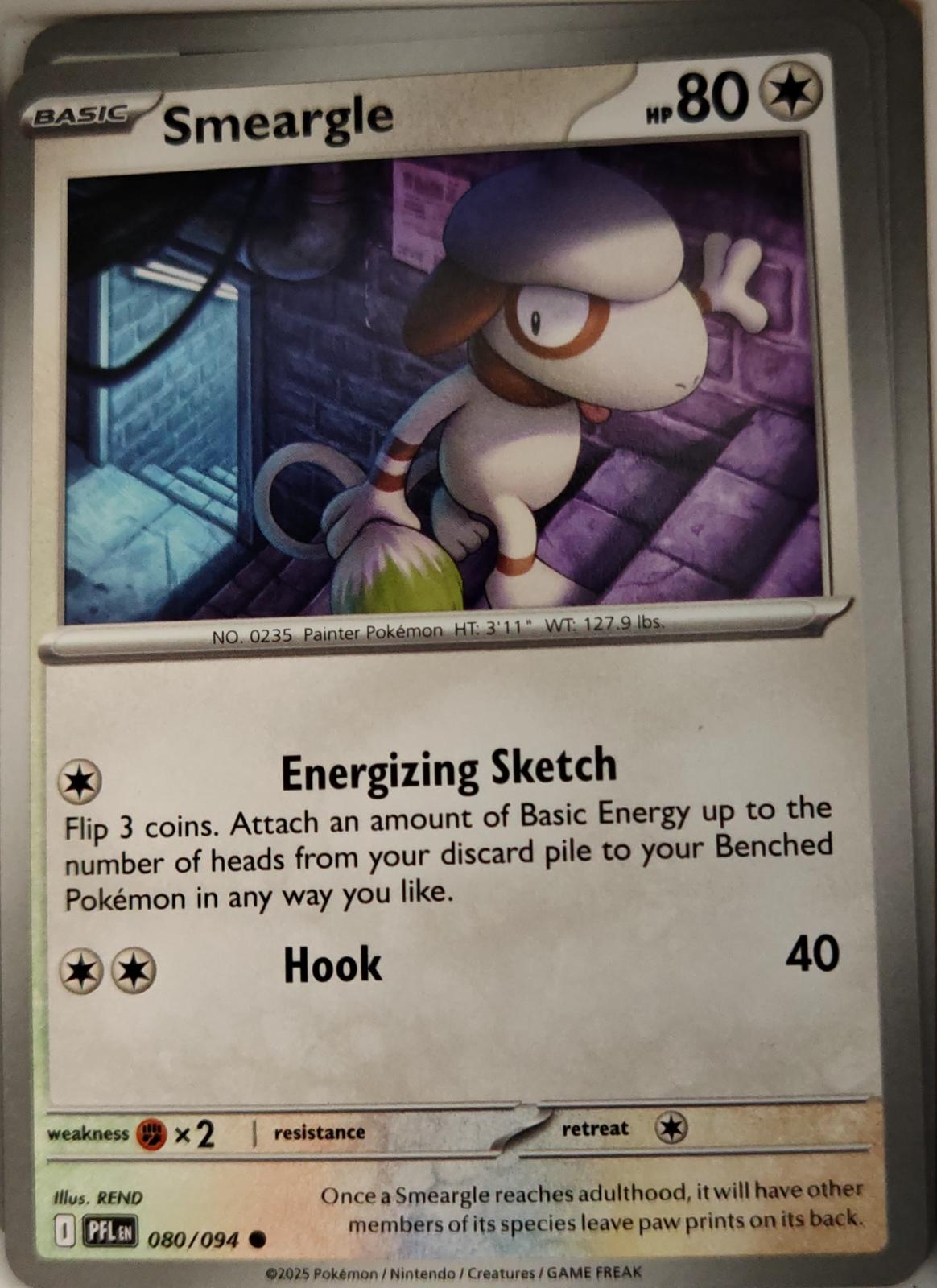 Smeargle - 080/094 - - PHANTASMAL FLAMES - Pokemon - Common | AA12-9