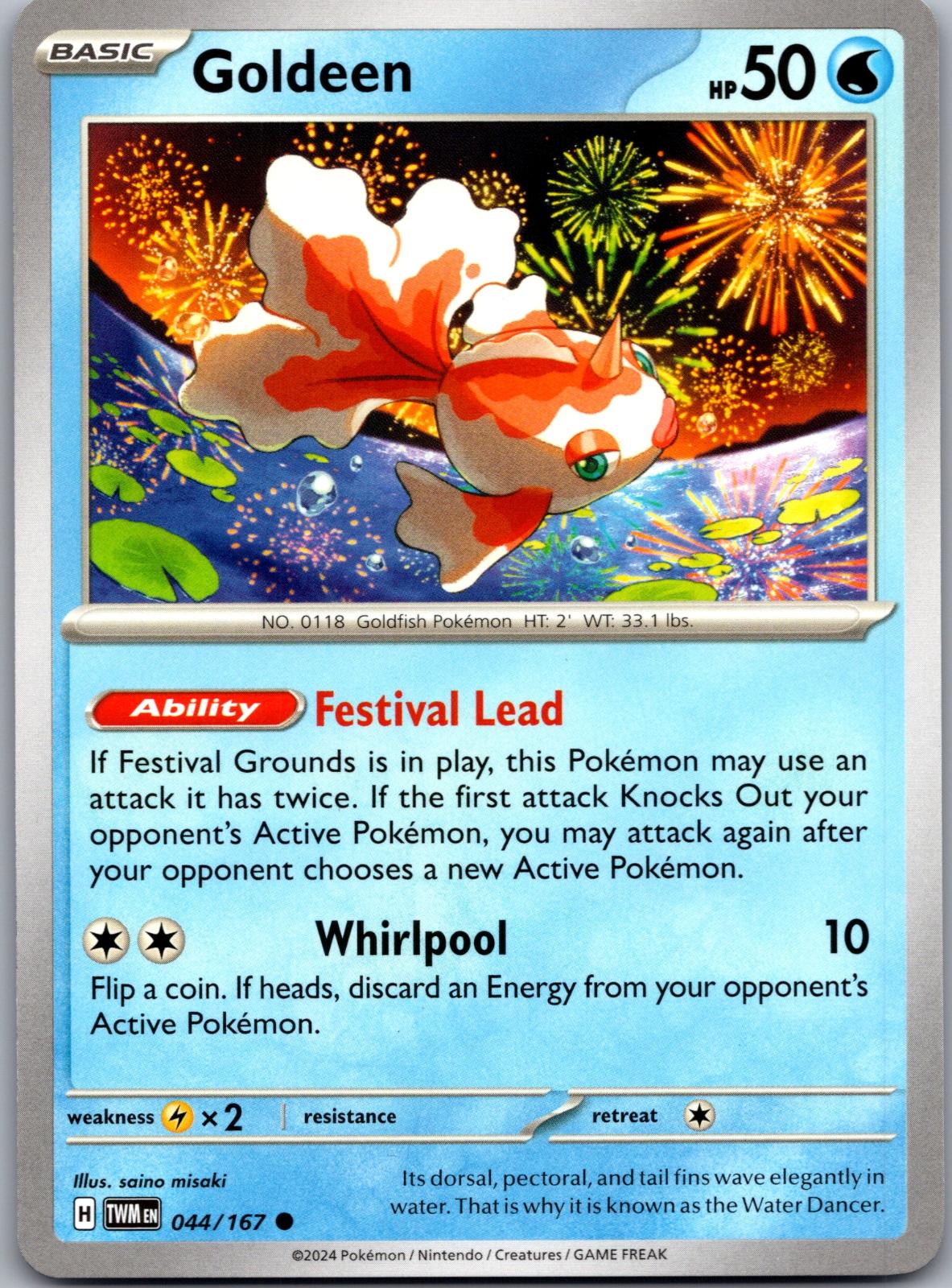 Goldeen - 044/167 - - TWILIGHT MASQUERADE - Pokemon - Common | AA79-15