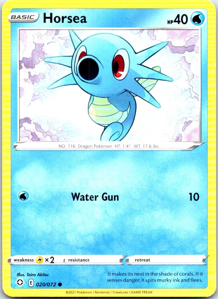 Horsea - 020/072 - - SHINING FATES - Pokemon - Common | AB67-44