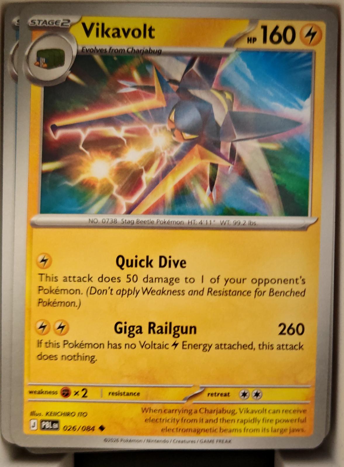 Vikavolt - 026/084 - - PITCH BLACK - Pokemon - Uncommon | AA16-55