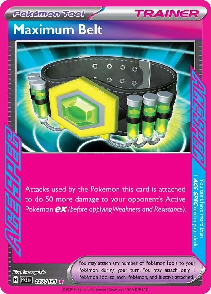 Maximum Belt - 117/131 - Holo - PRISMATIC EVOLUTIONS - Pokemon - | AA29-1