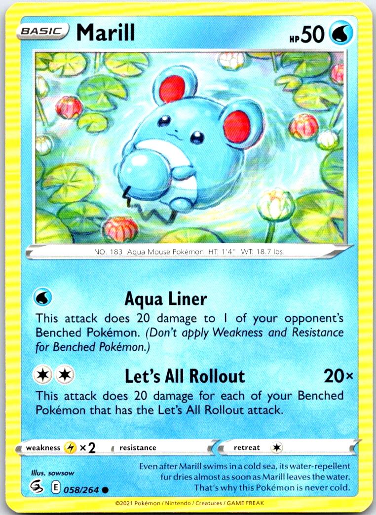Marill - 058/264 - - FUSION STRIKE - Pokemon - Common | AB38-17