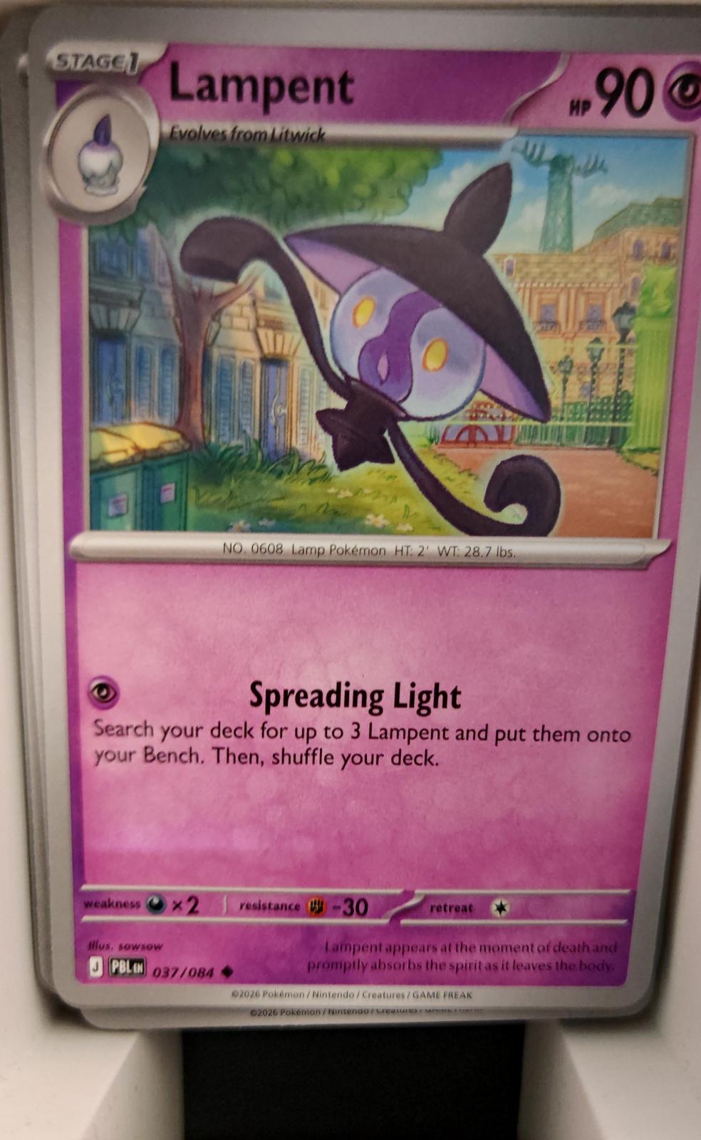Lampent - 037/084 - - PITCH BLACK - Pokemon - Uncommon | AA17-88