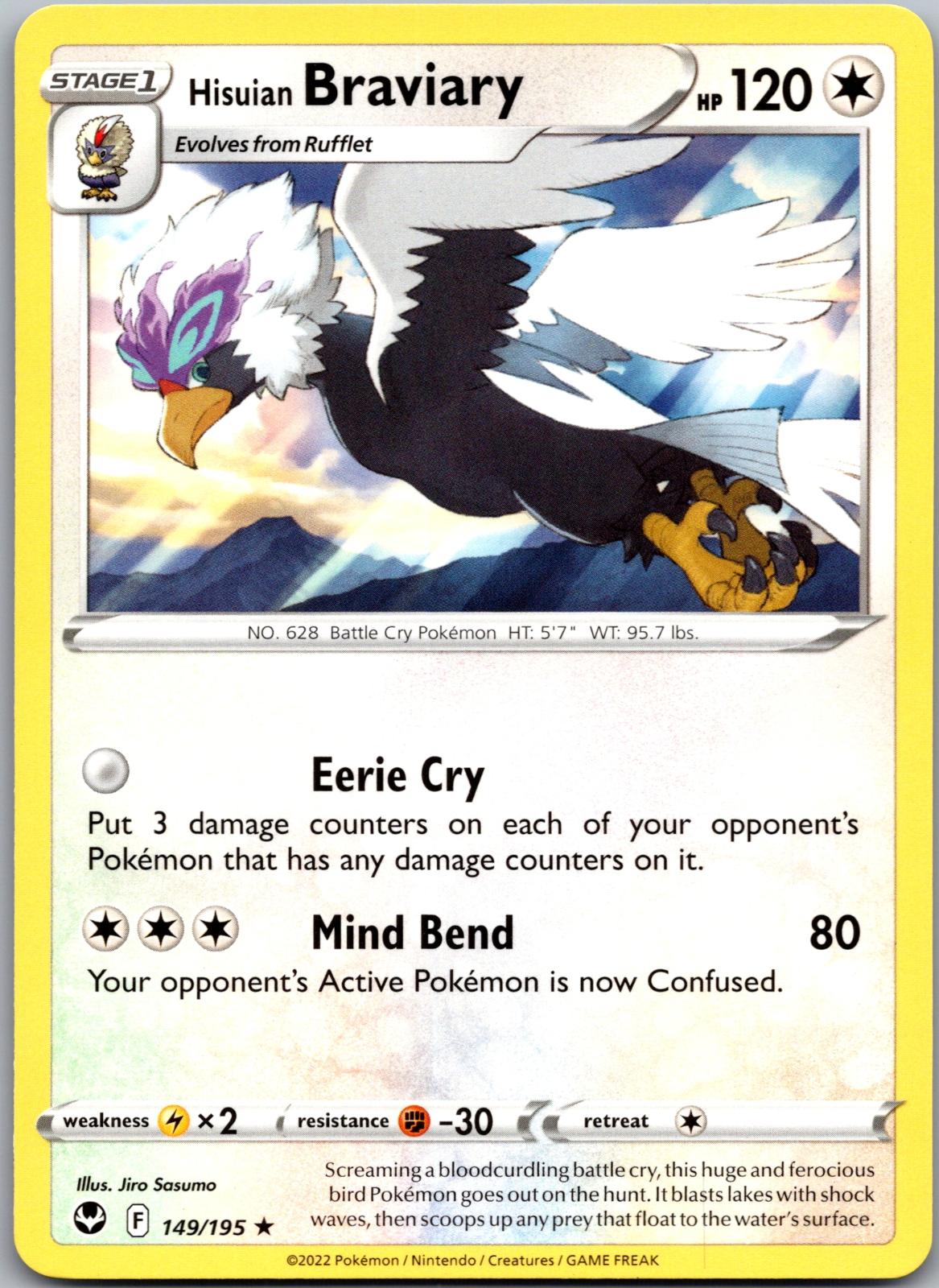 Hisuian Braviary - 149/195 - - SILVER TEMPEST - Pokemon - Rare | AA91-16