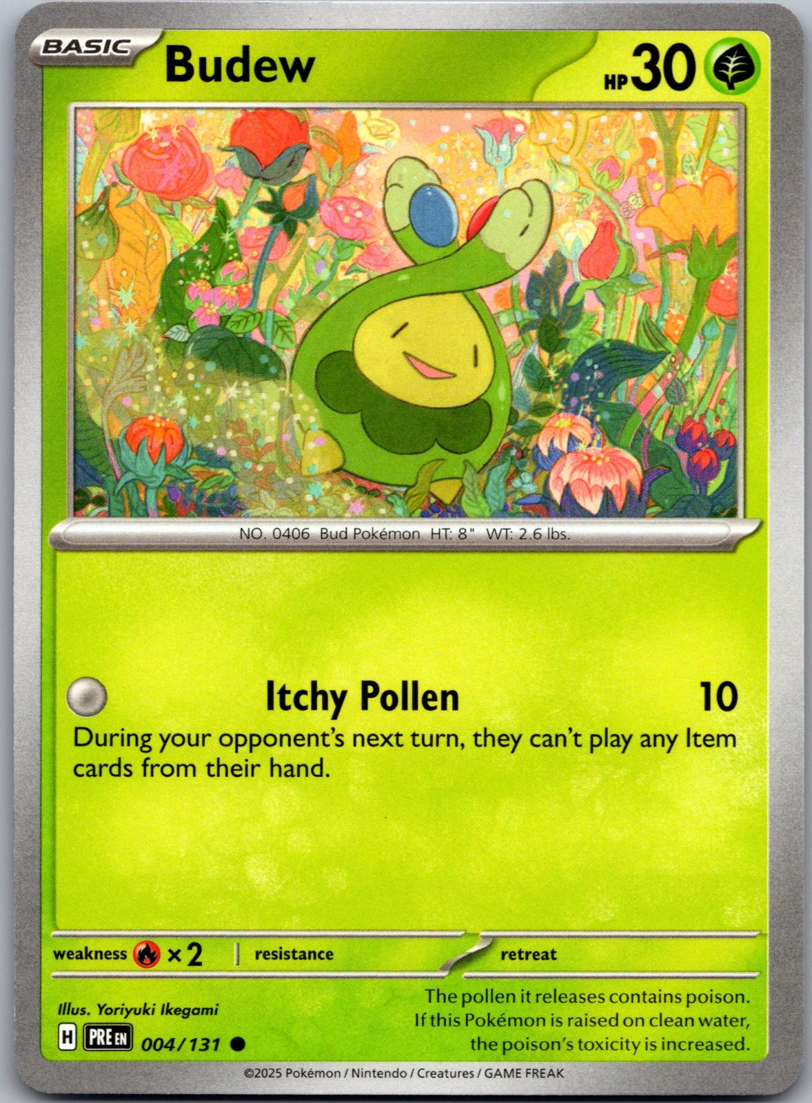 Budew - 004/131 - - PRISMATIC EVOLUTIONS - Pokemon - Common | AA83-13