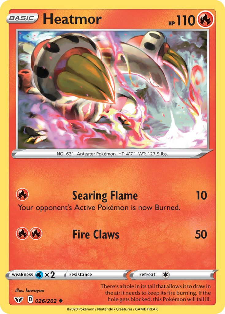 Heatmor - 026/202 - - SWORD & SHIELD - Pokemon - Uncommon | AA67-42
