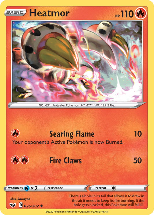 Heatmor - 026/202 - - SWORD & SHIELD - Pokemon - Uncommon | AA67-42