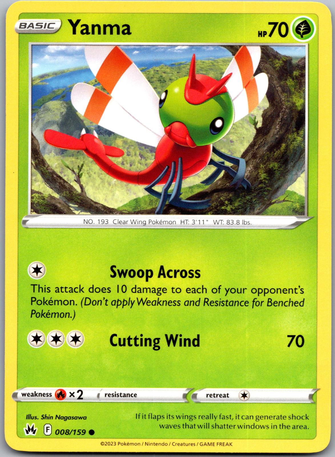 Yanma - 008/159 - - CROWN ZENITH - Pokemon - Common | AA93-31