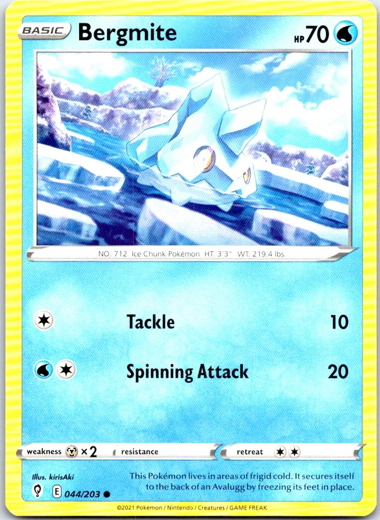 Bergmite - 044/203 - - EVOLVING SKIES - Pokemon - Common | AB37-11