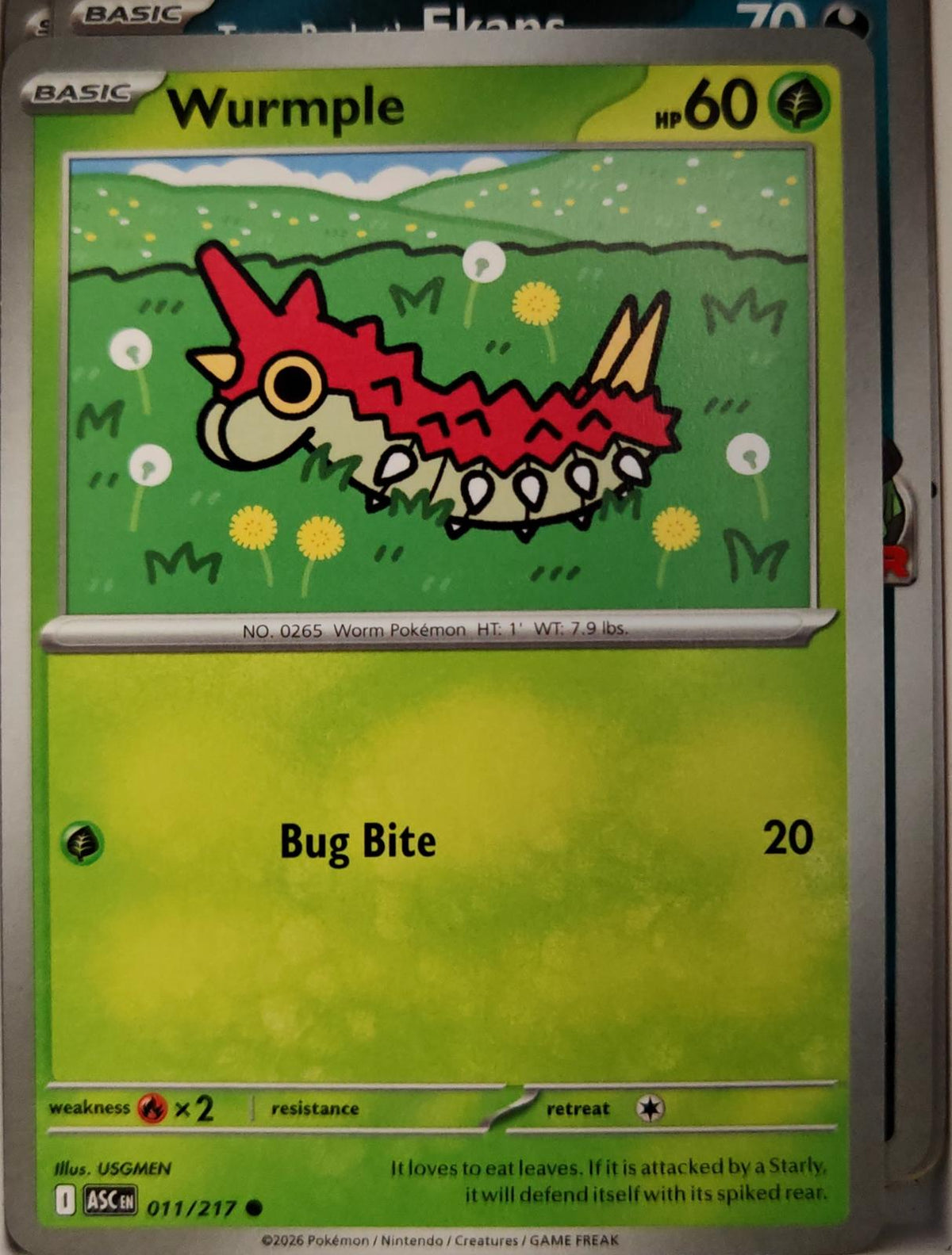Wurmple - 011/217 - - ASCENDED HEROES - Pokemon - Common | AA10-20