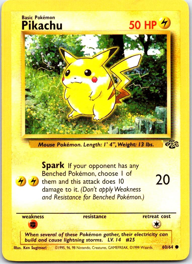 Pikachu - 60/64 - Unlimited - JUNGLE - Pokemon - Common | AB43-37