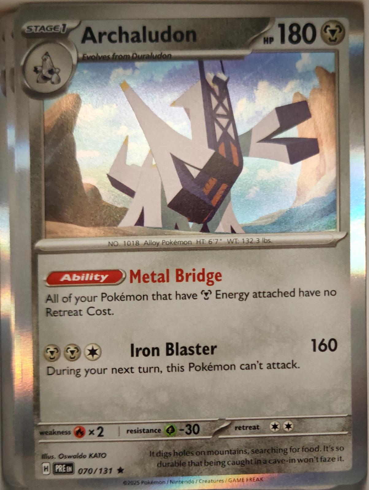 Archaludon - 070/131 - Holo - PRISMATIC EVOLUTIONS - Pokemon - Rare | AA13-26