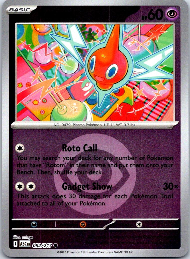 Rotom (Energy Symbol Pattern) - 092/217 - Reverse Holo - ASCENDED HEROES - Pokemon - | AB04-49
