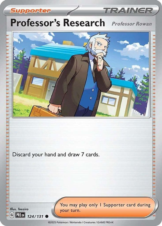 Professor's Research [Professor Rowan] - 124/131 - Reverse Holo - PRISMATIC EVOLUTIONS - Pokemon - | AA29-12