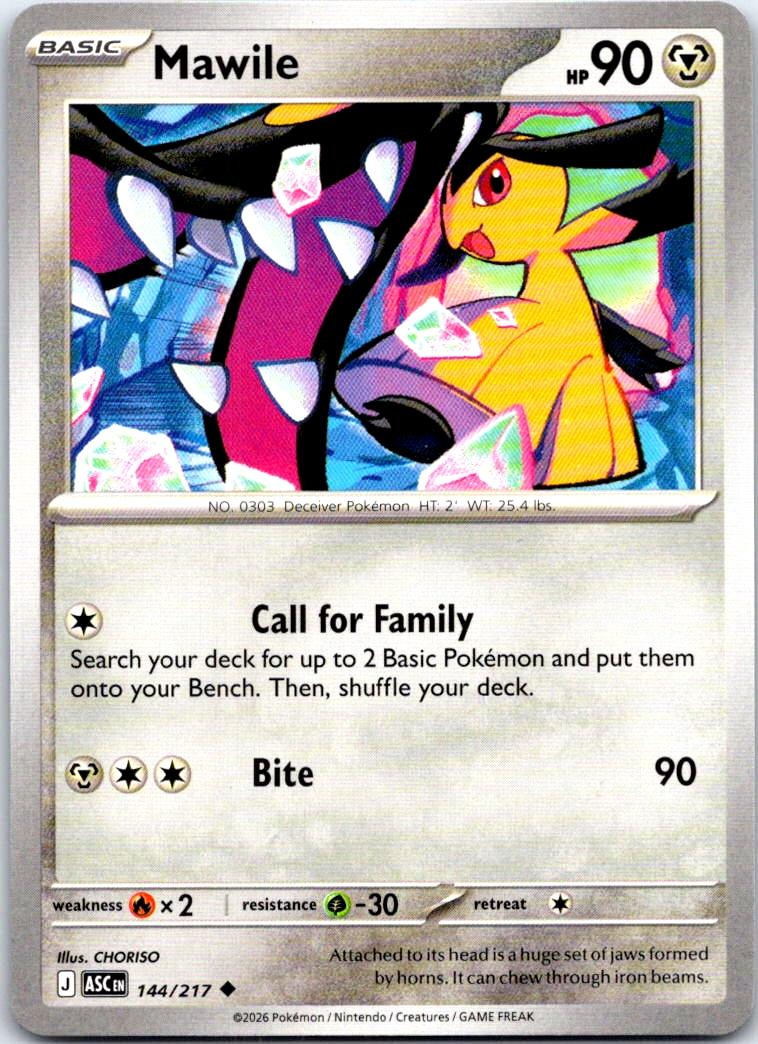 Mawile - 144/217 - - ASCENDED HEROES - Pokemon - Uncommon | AB43-44