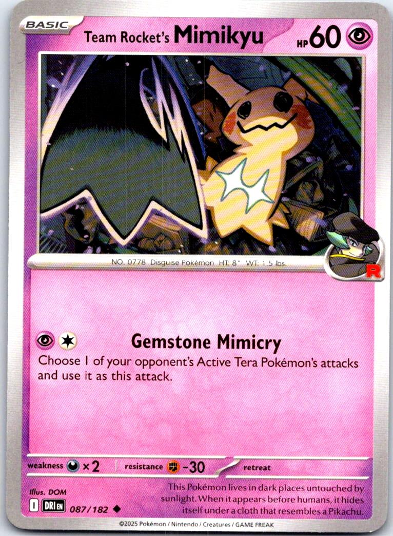 Team Rocket's Mimikyu - 087/182 - - DESTINED RIVALS - Pokemon - | AB66-15