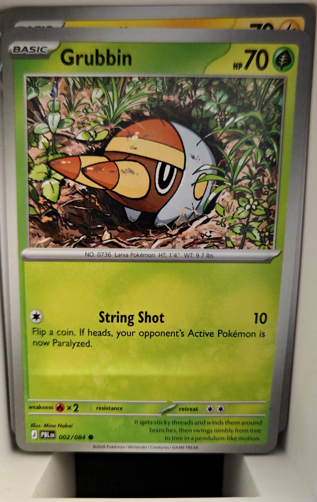 Grubbin - 002/084 - - PITCH BLACK - Pokemon - Common | AA17-92