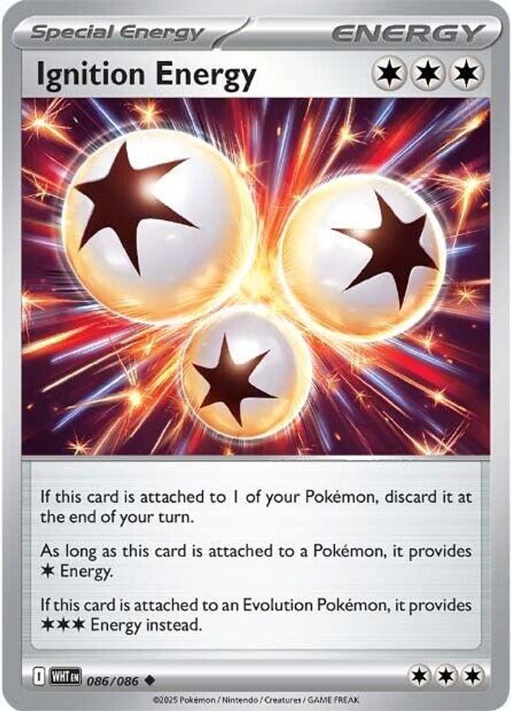 Ignition Energy - 086/086 - - WHITE FLARE - Pokemon - Uncommon | AA15-24