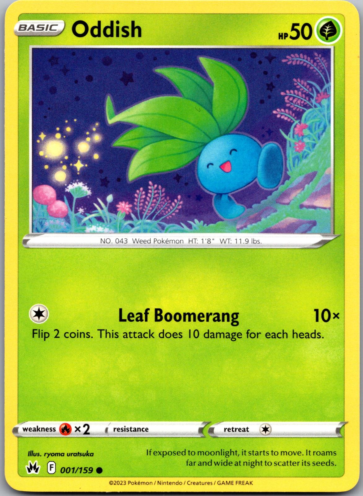 Oddish - 001/159 - - CROWN ZENITH - Pokemon - Common | AA92-50