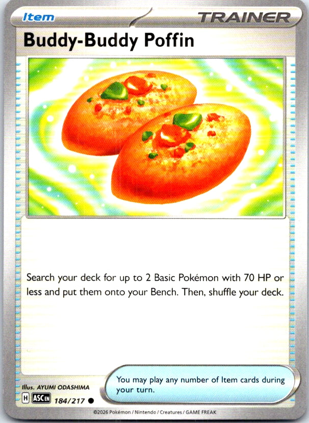 Buddy-Buddy Poffin - 184/217 - - ASCENDED HEROES - Pokemon - Common | AC24-23
