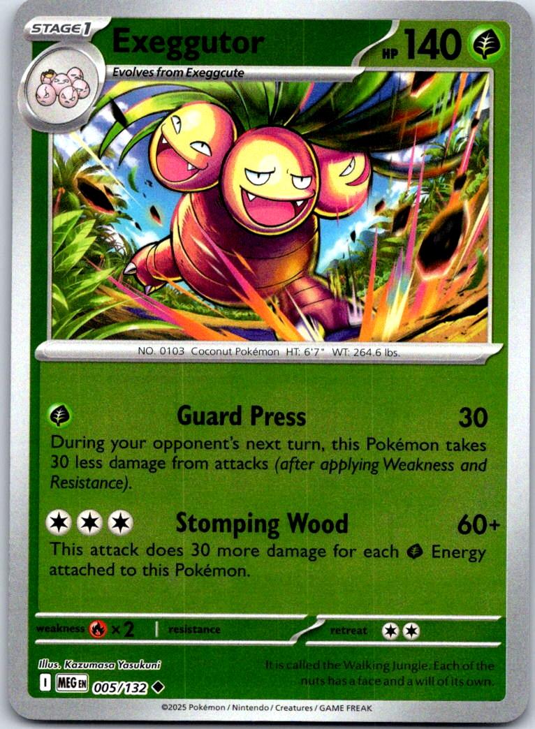 Exeggutor - 005/132 - Reverse Holo - MEGA EVOLUTION - Pokemon - | AB04-19