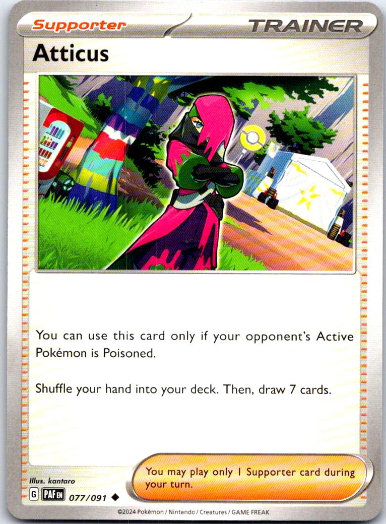 Atticus - 077/091 - - PALDEAN FATES - Pokemon - Uncommon | AB25-27