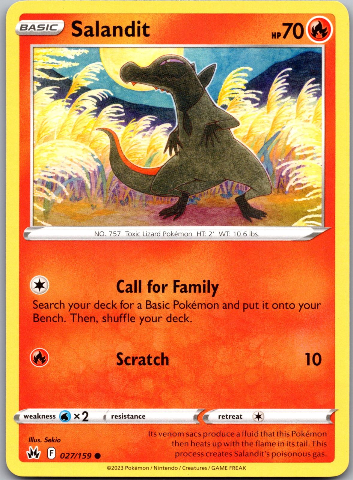 Salandit - 027/159 - - CROWN ZENITH - Pokemon - Common | AA92-28