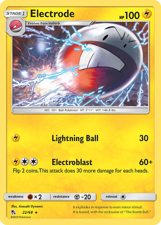 Electrode - 22/68 - - HIDDEN FATES - Pokemon - Rare | AA69-1