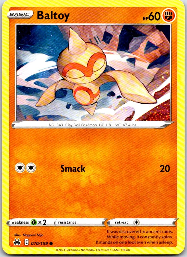 Baltoy - 070/159 - - CROWN ZENITH - Pokemon - Common | AA102-45