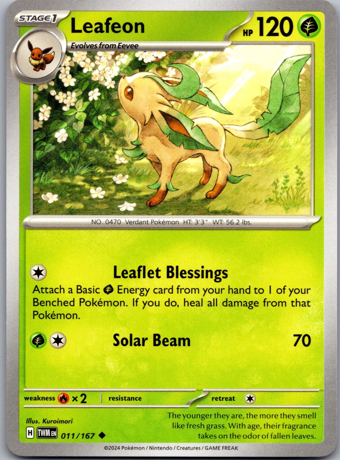 Leafeon - 011/167 - - TWILIGHT MASQUERADE - Pokemon - Uncommon | AA88-13