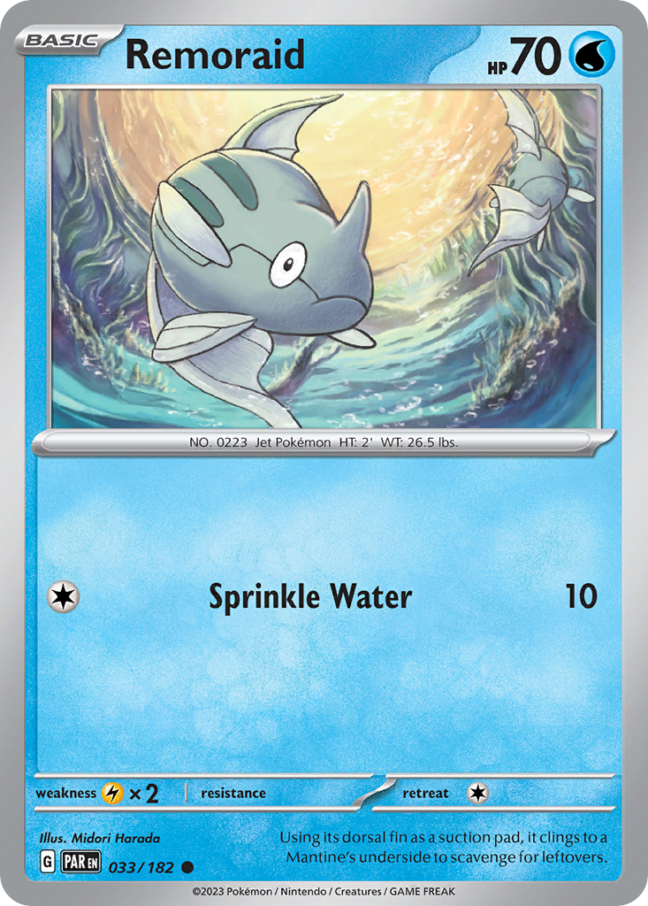 Remoraid - 033/182 - - PARADOX RIFT - Pokemon - Common | AA39-25