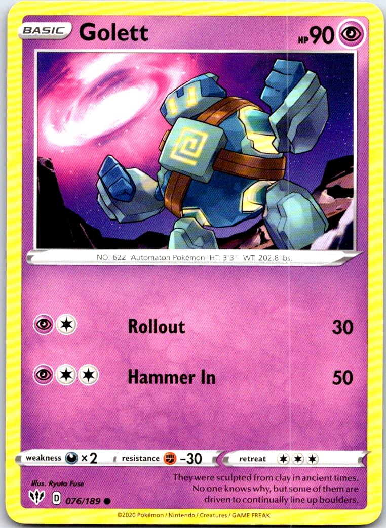 Golett - 076/189 - - DARKNESS ABLAZE - Pokemon - Common | AB79-33