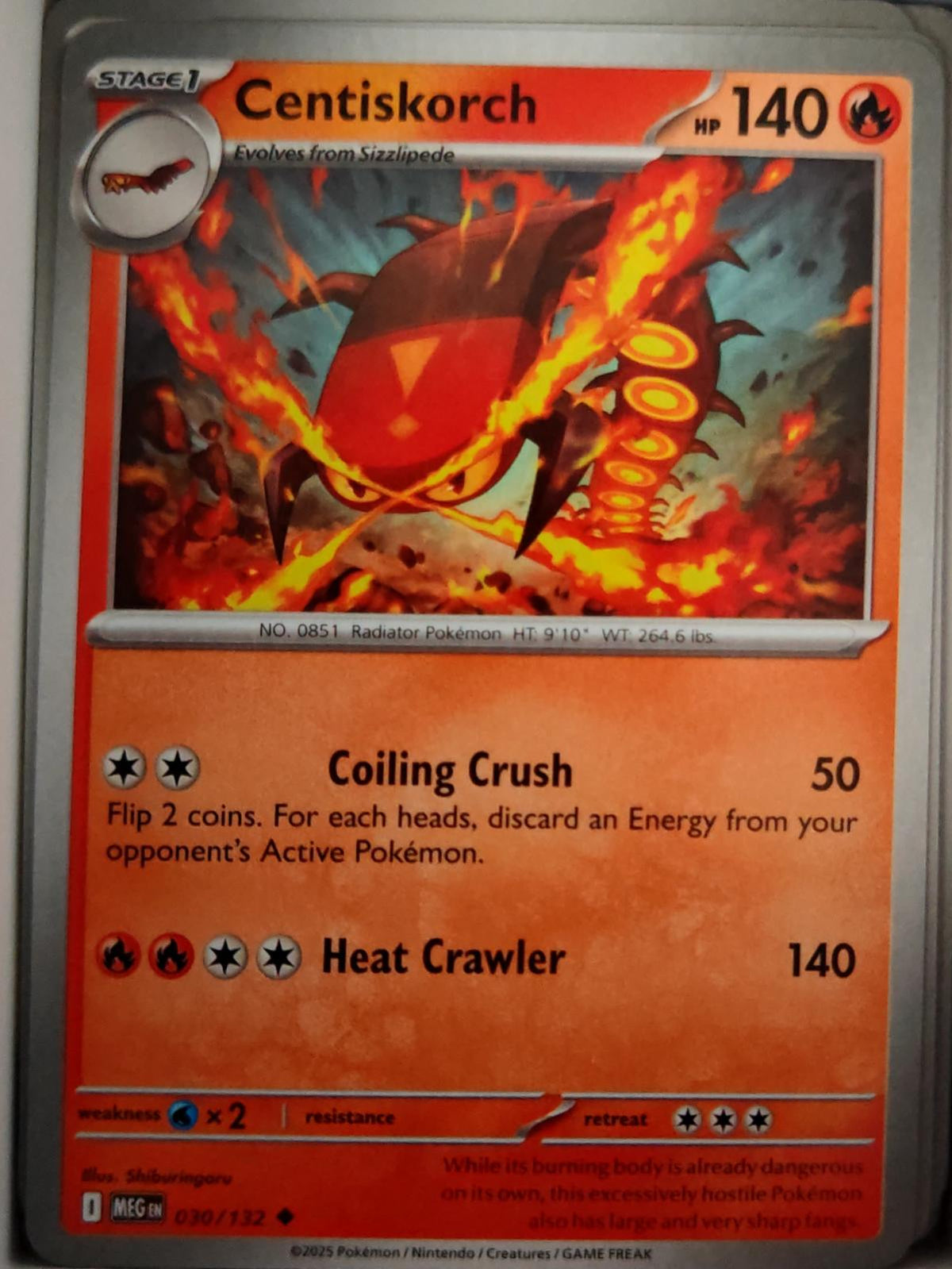 Centiskorch - 030/132 - - MEGA EVOLUTION - Pokemon - Uncommon | AA55-50