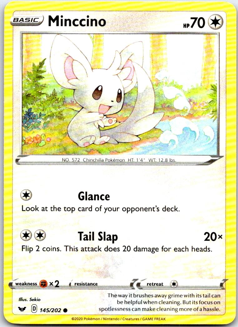 Minccino - 145/202 - - SWORD & SHIELD - Pokemon - Common | AB79-7