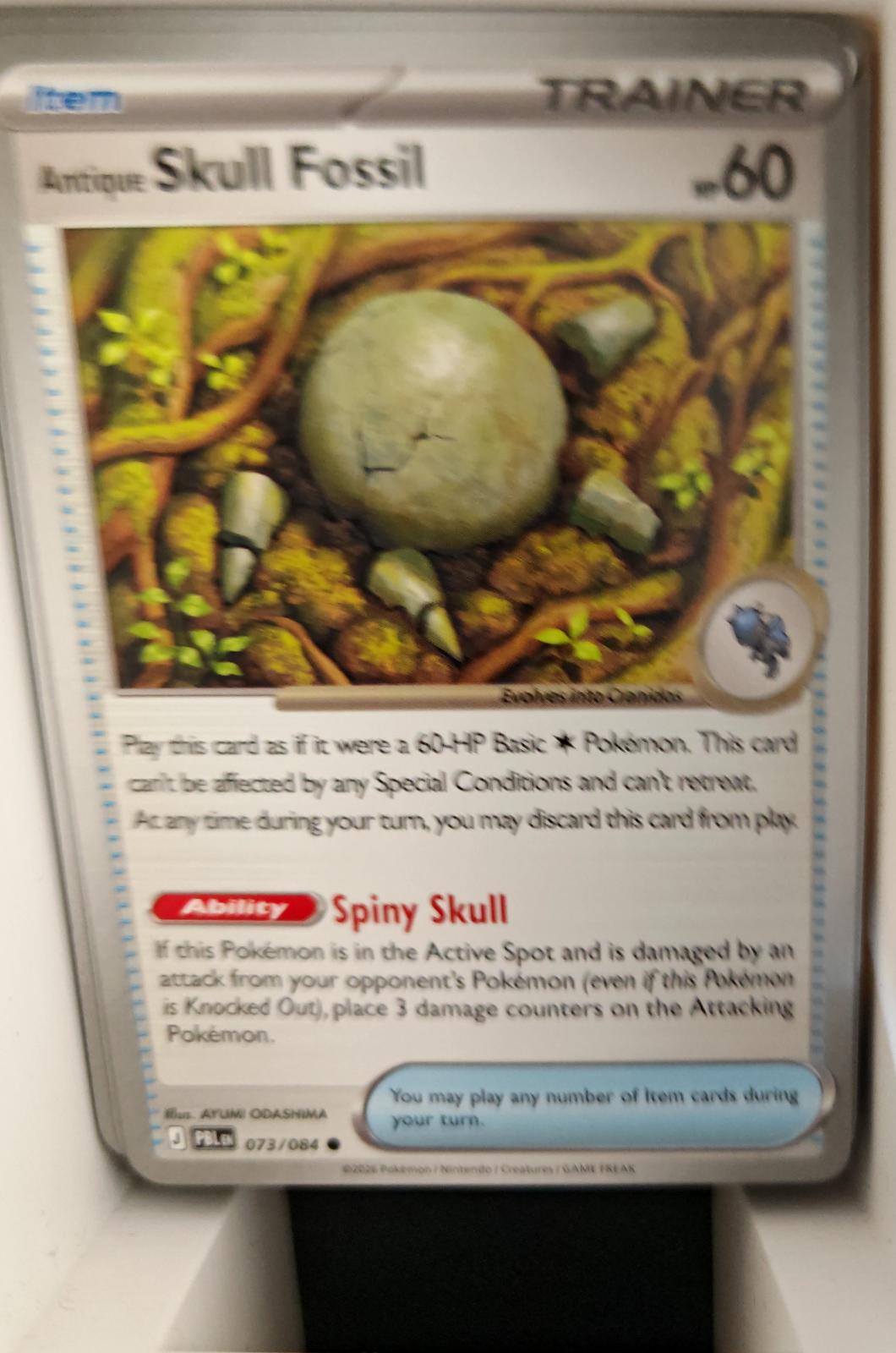Antique Armor Fossil - 072/084 - - PITCH BLACK - Pokemon - Common | AA25-76