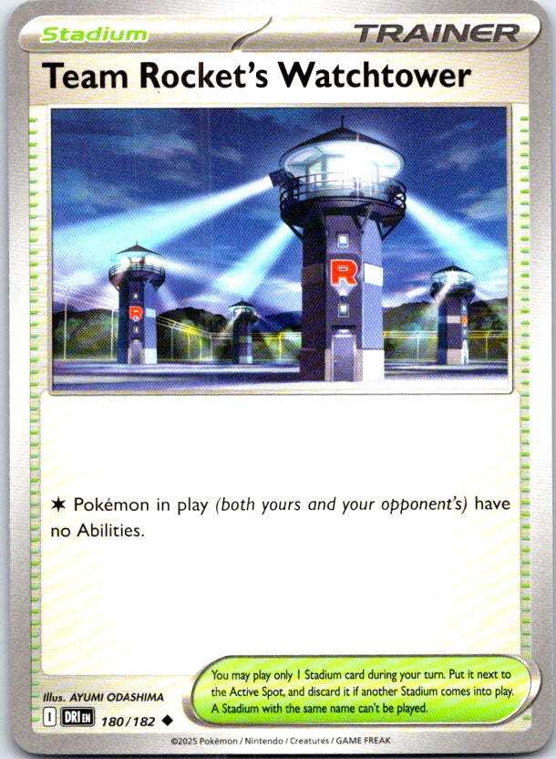 Team Rocket's Watchtower - 180/182 - - DESTINED RIVALS - Pokemon - | AC24-11