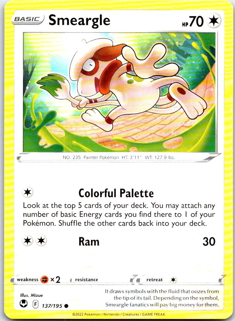 Smeargle - 137/195 - - SILVER TEMPEST - Pokemon - Common | AB29-3