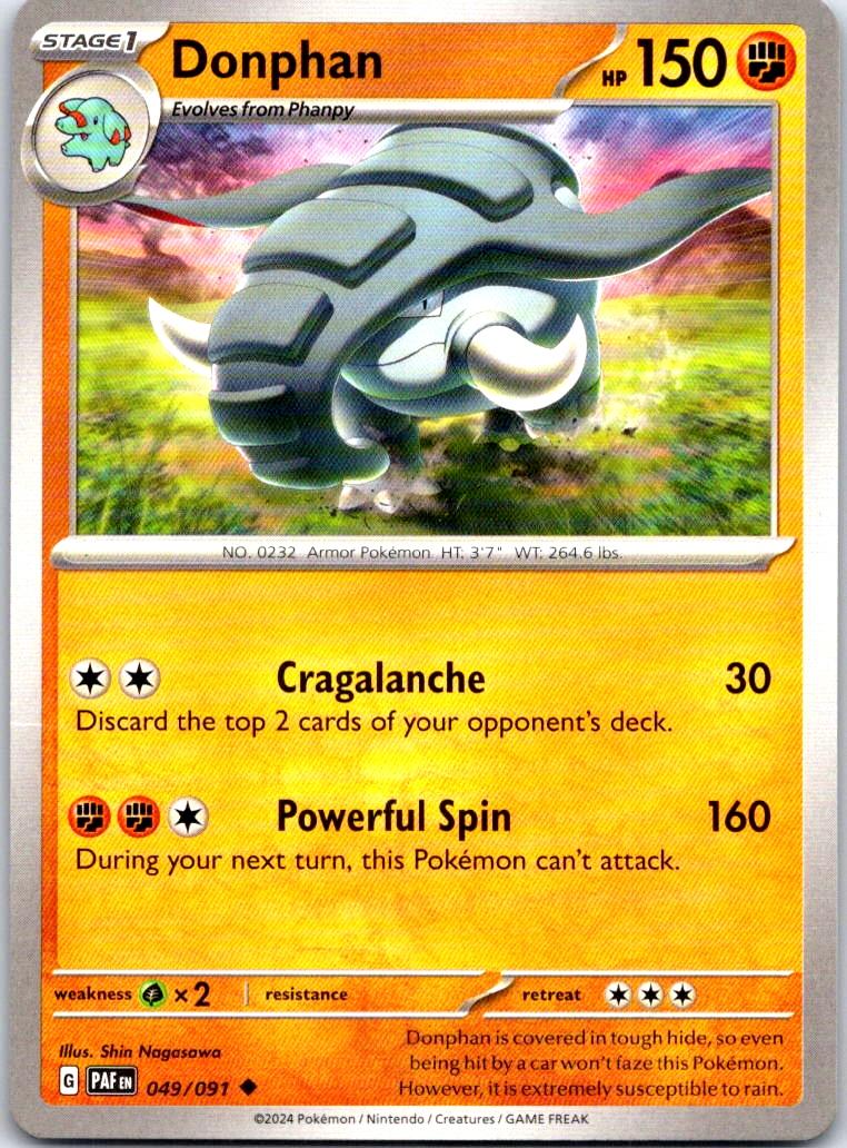 Donphan - 049/091 - - PALDEAN FATES - Pokemon - Uncommon | AB24-5