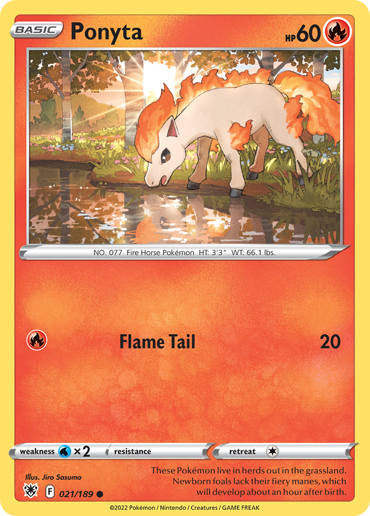 Ponyta - 021/189 - - ASTRAL RADIANCE - Pokemon - Common | AA21-29
