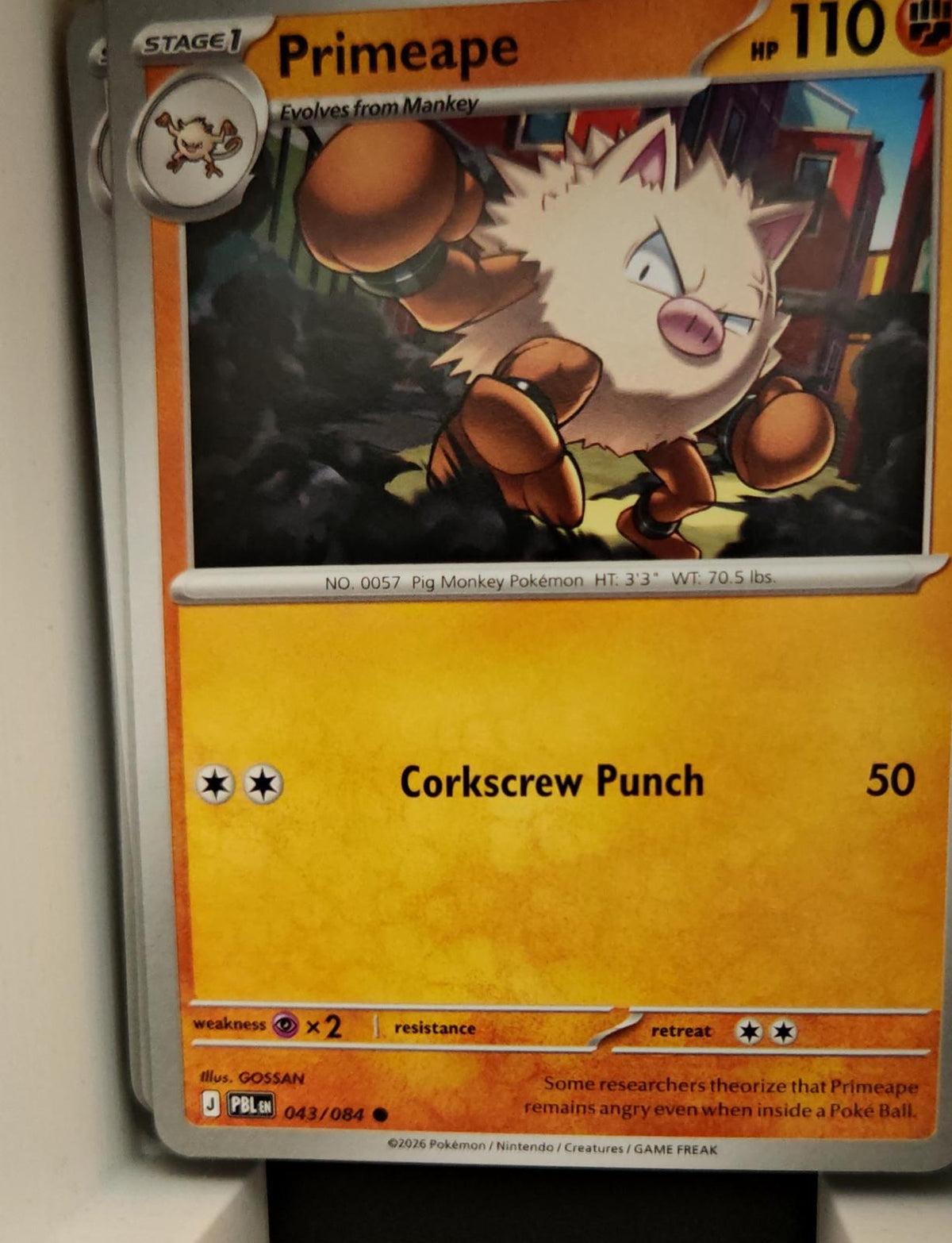 Primeape - 043/084 - - PITCH BLACK - Pokemon - Common | AA16-29