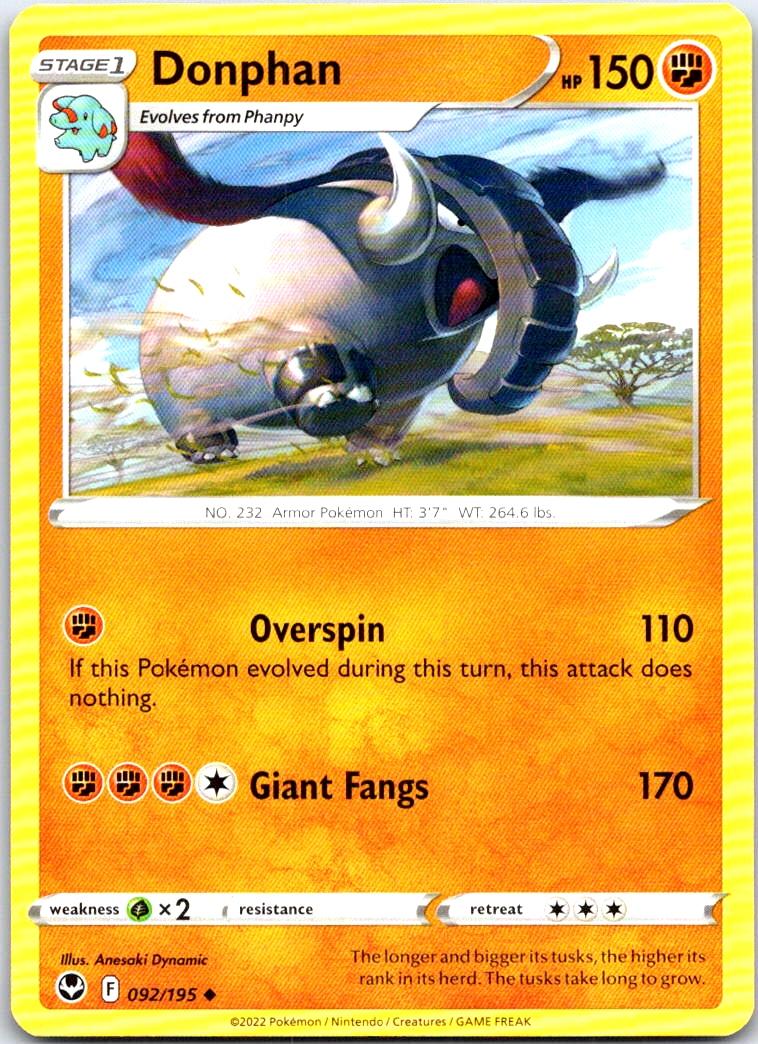 Donphan - 092/195 - - SILVER TEMPEST - Pokemon - Uncommon | AB52-11
