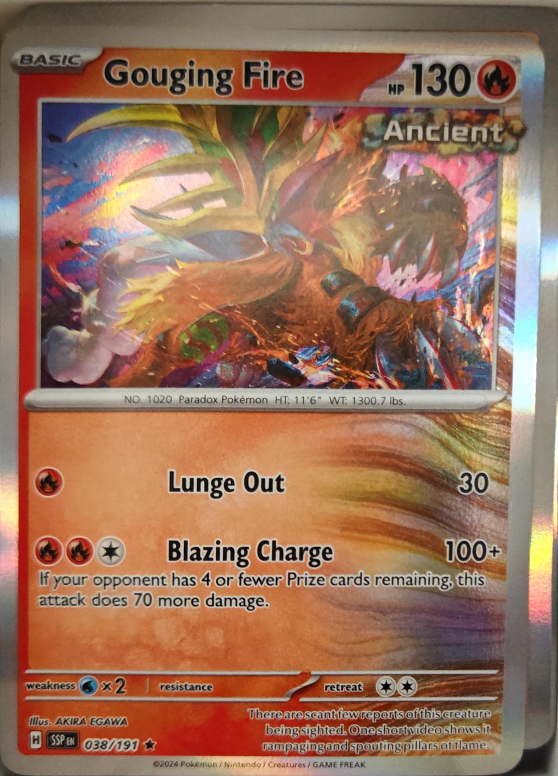 Gouging Fire - 038/191 - Holo - SURGING SPARKS - Pokemon - Rare | AA13-38
