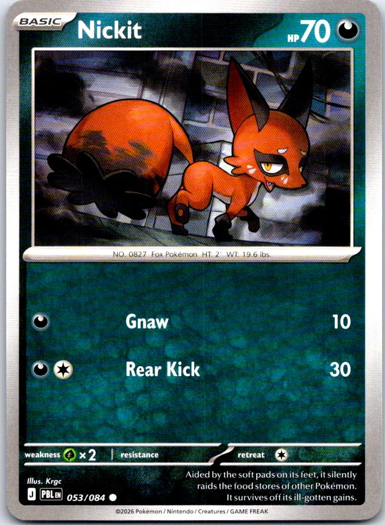 Nickit - 053/084 - - PITCH BLACK - Pokemon - Common | AB26-37