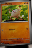 Mankey - 042/084 - - PITCH BLACK - Pokemon - Common | AA39-86