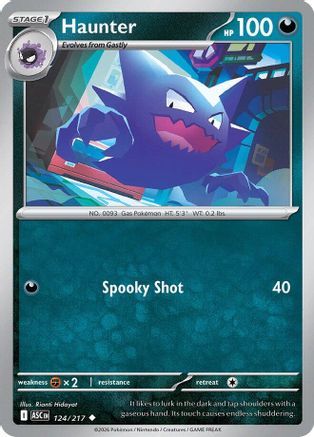 Haunter - 124/217 - - ASCENDED HEROES - Pokemon - Uncommon | AA11-72